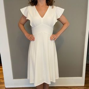 DKNY white knee-length dress